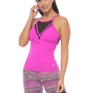 Fuchsia with Black Mesh Dream Tank Size S/M by Protokolo New with Tags NWT